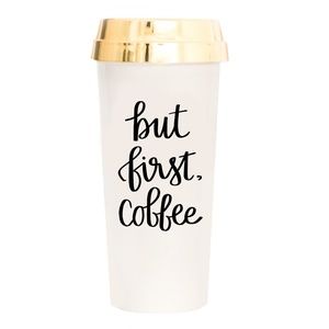 BUT FIRST COFFEE TRAVEL MUG